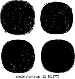 Grunge post Stamps Collection, Circles. Banners, Insignias , Logos, Icons, Labels and Badges Set . vector distress textures.blank shapes.