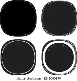 Grunge post Stamps Collection, Circles. Banners, Insignias , Logos, Icons, Labels and Badges Set . vector distress textures.blank shapes.
