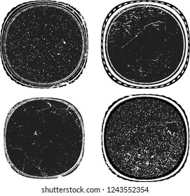 Grunge post Stamps Collection, Circles. Banners, Insignias , Logos, Icons, Labels and Badges Set . vector distress textures.blank shapes.