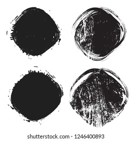 Grunge post Stamps Collection, Circles. Banners, Insignias , Logos, Icons, Labels and Badges Set . vector distress textures.blank shapes.
