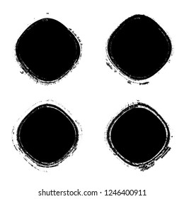 Grunge post Stamps Collection, Circles. Banners, Insignias , Logos, Icons, Labels and Badges Set . vector distress textures.blank shapes.
