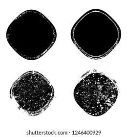 Grunge post Stamps Collection, Circles. Banners, Insignias , Logos, Icons, Labels and Badges Set . vector distress textures.blank shapes.
