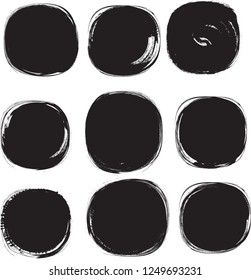 Grunge post Stamps Collection, Circles. Banners, Insignias , Logos, Icons, Labels and Badges Set . vector distress textures.blank shapes.