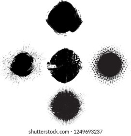 Grunge post Stamps Collection, Circles. Banners, Insignias , Logos, Icons, Labels and Badges Set . vector distress textures.blank shapes.