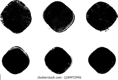Grunge post Stamps Collection, Circles. Banners, Insignias , Logos, Icons, Labels and Badges Set . vector distress textures.blank shapes.