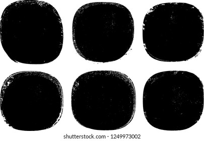 Grunge post Stamps Collection, Circles. Banners, Insignias , Logos, Icons, Labels and Badges Set . vector distress textures.blank shapes.