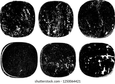 Grunge post Stamps Collection, Circles. Banners, Insignias , Logos, Icons, Labels and Badges Set . vector distress textures.blank shapes.