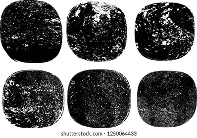 Grunge post Stamps Collection, Circles. Banners, Insignias , Logos, Icons, Labels and Badges Set . vector distress textures.blank shapes.