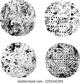 Grunge post Stamps Collection, Circles. Banners, Insignias , Logos, Icons, Labels and Badges Set . vector distress textures.blank shapes.