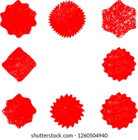 Grunge post Stamps Collection, Circles. Banners, Insignias , Logos, Icons, Labels and Badges Set . vector distress textures.blank shapes.