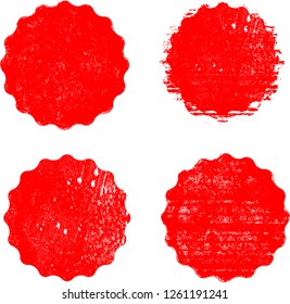 Grunge post Stamps Collection, Circles. Banners, Insignias , Logos, Icons, Labels and Badges Set . vector distress textures.blank shapes.