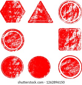 Grunge post Stamps Collection, Circles. Banners, Insignias , Logos, Icons, Labels and Badges Set . vector distress textures.blank shapes.