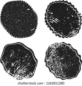Grunge post Stamps Collection, Circles. Banners, Insignias , Logos, Icons, Labels and Badges Set . vector distress textures.blank shapes.