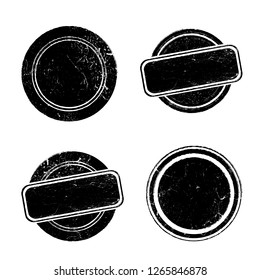 Grunge post Stamps Collection, Circles. Banners, Insignias , Logos, Icons, Labels and Badges Set . vector distress textures.blank shapes.
