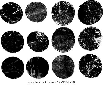 Grunge post Stamps Collection, Circles. Banners, Insignias , Logos, Icons, Labels and Badges Set . vector distress textures.blank shapes.