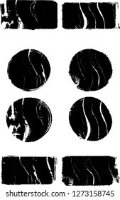 Grunge post Stamps Collection, Circles. Banners, Insignias , Logos, Icons, Labels and Badges Set . vector distress textures.blank shapes.
