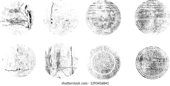 Grunge post Stamps Collection, Circles. Banners, Insignias , Logos, Icons, Labels and Badges Set . vector distress textures.blank shapes.