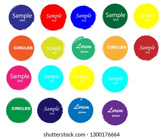 Grunge post Stamps Collection, Circles. Banners, Insignias , Logos, Icons, Labels and Badges Set . vector distress textures.blank shapes.