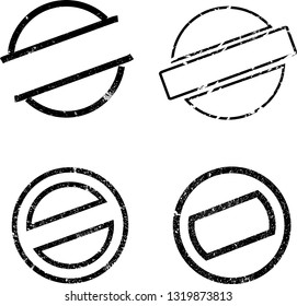 Grunge post Stamps Collection, Circles. Banners, Insignias , Logos, Icons, Labels and Badges Set . vector distress textures.blank shapes.