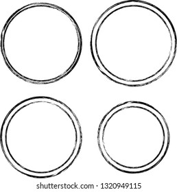 Grunge post Stamps Collection, Circles. Banners, Insignias , Logos, Icons, Labels and Badges Set . vector distress textures.blank shapes.