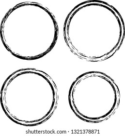 Grunge post Stamps Collection, Circles. Banners, Insignias , Logos, Icons, Labels and Badges Set . vector distress textures.blank shapes.