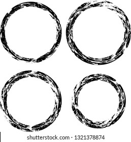 Grunge post Stamps Collection, Circles. Banners, Insignias , Logos, Icons, Labels and Badges Set . vector distress textures.blank shapes.