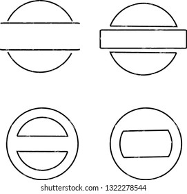 Grunge post Stamps Collection, Circles. Banners, Insignias , Logos, Icons, Labels and Badges Set . vector distress textures.blank shapes.
