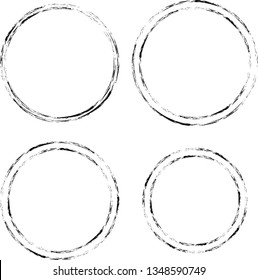 Grunge post Stamps Collection, Circles. Banners, Insignias , Logos, Icons, Labels and Badges Set . vector distress textures.blank shapes.