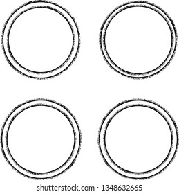 Grunge post Stamps Collection, Circles. Banners, Insignias , Logos, Icons, Labels and Badges Set . vector distress textures.blank shapes.