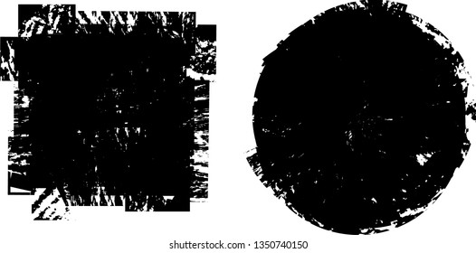 Grunge post Stamps Collection, Circles. Banners, Insignias , Logos, Icons, Labels and Badges Set . vector distress textures.blank shapes.