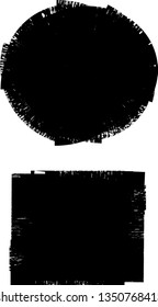 Grunge post Stamps Collection, Circles. Banners, Insignias , Logos, Icons, Labels and Badges Set . vector distress textures.blank shapes.