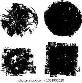 Grunge post Stamps Collection, Circles. Banners, Insignias , Logos, Icons, Labels and Badges Set . vector distress textures.blank shapes.
