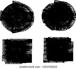 Grunge post Stamps Collection, Circles. Banners, Insignias , Logos, Icons, Labels and Badges Set . vector distress textures.blank shapes.