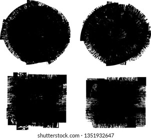 Grunge post Stamps Collection, Circles. Banners, Insignias , Logos, Icons, Labels and Badges Set . vector distress textures.blank shapes.