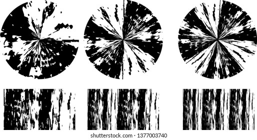 Grunge post Stamps Collection, Circles. Banners, Insignias , Logos, Icons, Labels and Badges Set . vector distress textures.blank shapes.