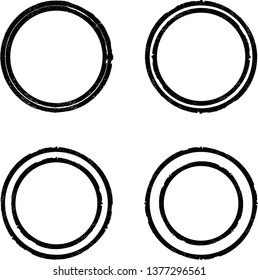 Grunge post Stamps Collection, Circles. Banners, Insignias , Logos, Icons, Labels and Badges Set . vector distress textures.blank shapes.