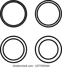 Grunge post Stamps Collection, Circles. Banners, Insignias , Logos, Icons, Labels and Badges Set . vector distress textures.blank shapes.
