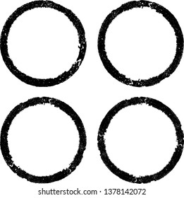 Grunge post Stamps Collection, Circles. Banners, Insignias , Logos, Icons, Labels and Badges Set . vector distress textures.blank shapes.