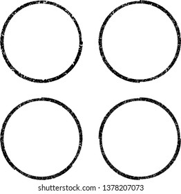 Grunge post Stamps Collection, Circles. Banners, Insignias , Logos, Icons, Labels and Badges Set . vector distress textures.blank shapes.