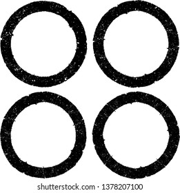 Grunge post Stamps Collection, Circles. Banners, Insignias , Logos, Icons, Labels and Badges Set . vector distress textures.blank shapes.