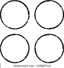 Grunge post Stamps Collection, Circles. Banners, Insignias , Logos, Icons, Labels and Badges Set . vector distress textures.blank shapes.