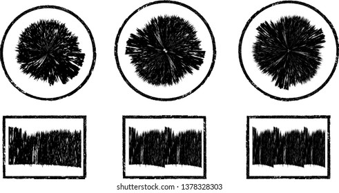 Grunge post Stamps Collection, Circles. Banners, Insignias , Logos, Icons, Labels and Badges Set . vector distress textures.blank shapes.