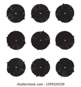Grunge post Stamps Collection, Circles. Banners, Insignias , Logos, Icons, Labels and Badges Set . vector distress textures.blank shapes.