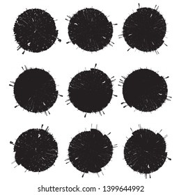 Grunge post Stamps Collection, Circles. Banners, Insignias , Logos, Icons, Labels and Badges Set . vector distress textures.blank shapes.
