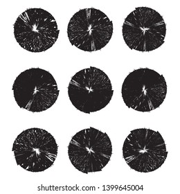 Grunge post Stamps Collection, Circles. Banners, Insignias , Logos, Icons, Labels and Badges Set . vector distress textures.blank shapes.