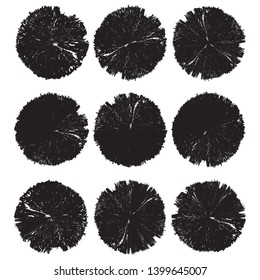 Grunge post Stamps Collection, Circles. Banners, Insignias , Logos, Icons, Labels and Badges Set . vector distress textures.blank shapes.