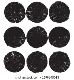 Grunge post Stamps Collection, Circles. Banners, Insignias , Logos, Icons, Labels and Badges Set . vector distress textures.blank shapes.
