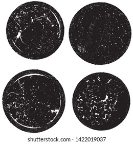 Grunge post Stamps Collection, Circles. Banners, Insignias , Logos, Icons, Labels and Badges Set . vector distress textures.blank shapes.