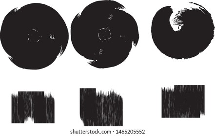 Grunge post Stamps Collection, Circles. Banners, Insignias , Logos, Icons, Labels and Badges Set . vector distress textures.blank shapes.