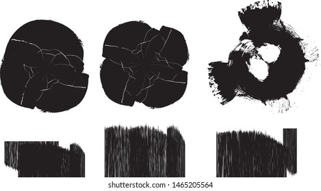 Grunge post Stamps Collection, Circles. Banners, Insignias , Logos, Icons, Labels and Badges Set . vector distress textures.blank shapes.
